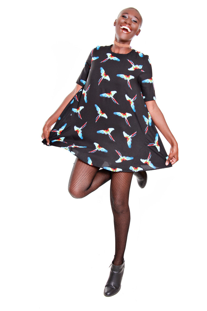 bird dress FRNCH Bird Print Dress – Royaltique Co