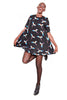 FRNCH Bird Print Dress