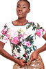 PIT Amsterdam Short Sleeve Flower Print Top