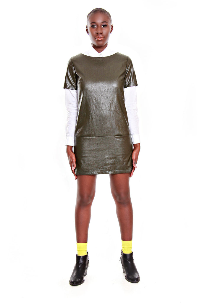 FRNCH Vegan Leather Dress